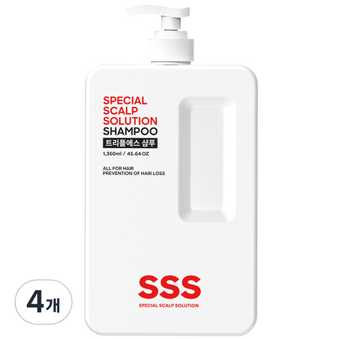 트리플에스 약산성 탈모샴푸, 1350ml, 4개