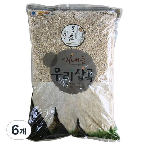 지내들 일반보리쌀, 2kg, 6개