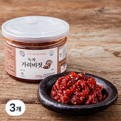 자연다감 녹차 가리비젓, 250g, 3개