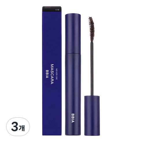 삐아 네버다이 마스카라 7g, 파워블랙, 3개
