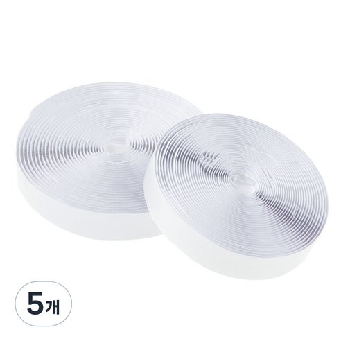코멧 홈 롤타입 찍찍이 테이프 화이트 20mm x 6m, 5개