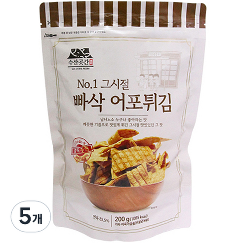 그시절 빠삭 어포 튀김, 200g, 5개