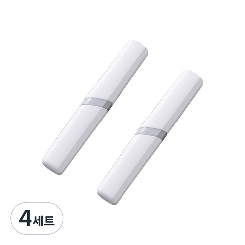 알럽홈 다이애거널 스타일 칫솔 케이스 세트 화이트, 4세트