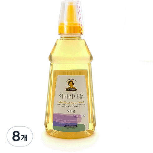 가가농장 아카시아꿀 튜브, 500g, 8개