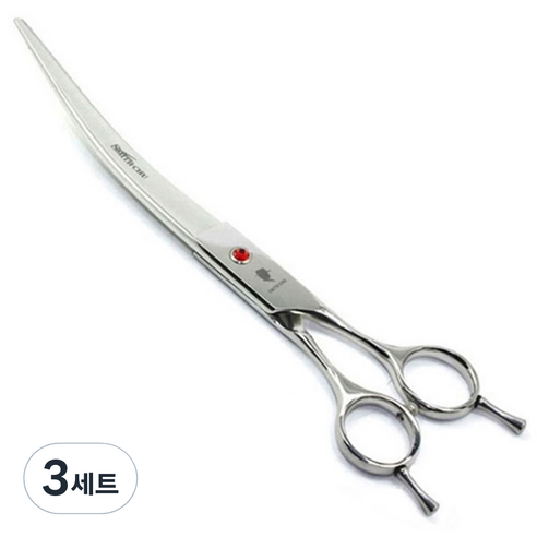 스미스츄 고급 미용 커브 장가위 HM76 + 파우치, 혼합색상, 3세트