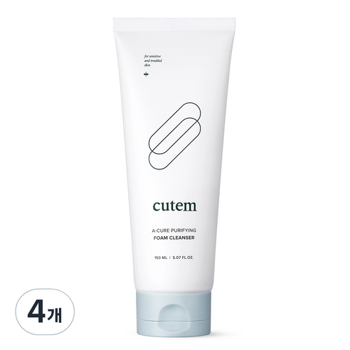 큐템 에이큐어 퓨리파잉 폼 클렌저, 150ml, 4개