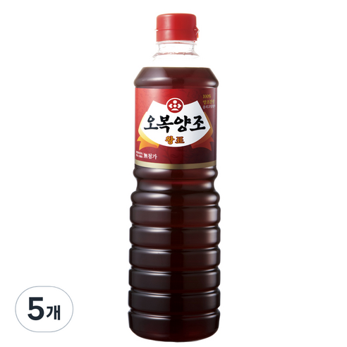 오복 양조 왕표간장, 900ml, 5개