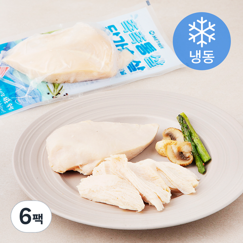 미트리 촉촉통살 닭가슴살 오리지널 (냉동), 100g, 6팩