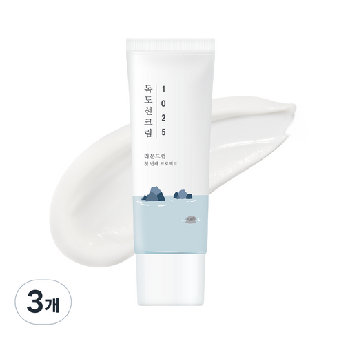 라운드랩 1025 독도 선크림 SPF 50+ PA++++, 35ml, 3개 
클린/비건뷰티