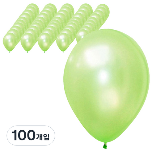 파티팡 라운드 풍선 30cm, 펄 라이트그린, 100개입