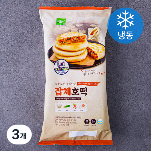 사옹원 잡채호떡 (냉동), 400g, 3개