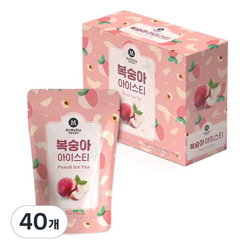 맥널티 복숭아 아이스티, 190ml, 40개
