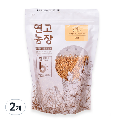 연고농장 국내산 볶은 현미차, 500g, 2개, 2개