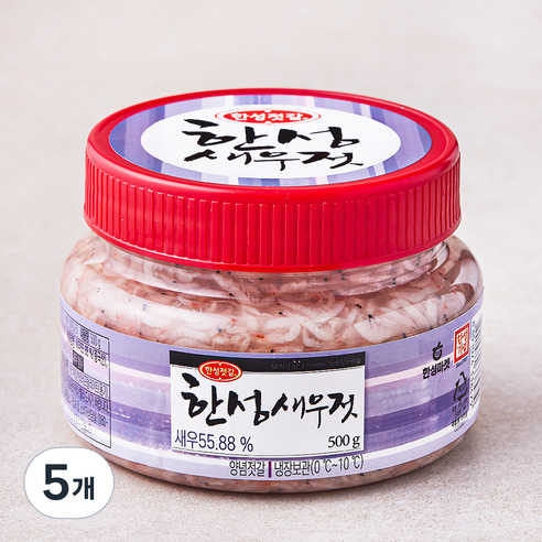 한성젓갈 한성 새우젓, 500g, 5개
