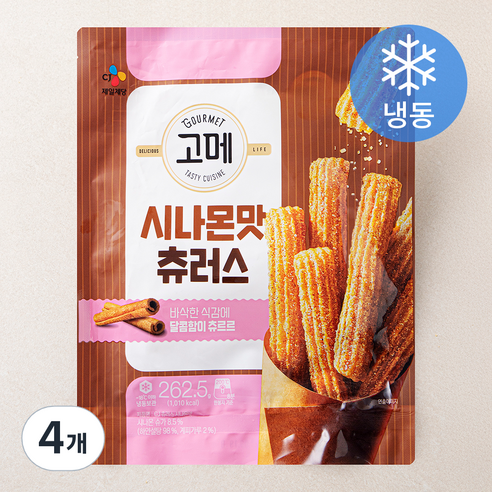 [로켓프레시] 고메 씨제이 시나몬맛 츄러스 (냉동), 262.5g, 1개, 4개