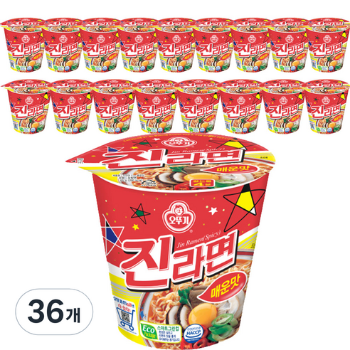 오뚜기 진라면 컵 매운맛 65 g, 36개 식품