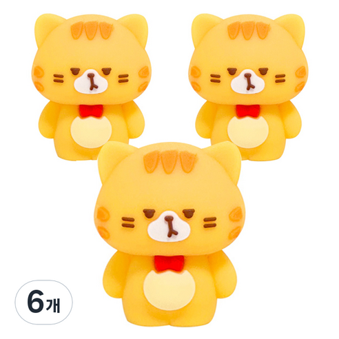 iiGEN 고양이 연필깎이, 노랑, 6개