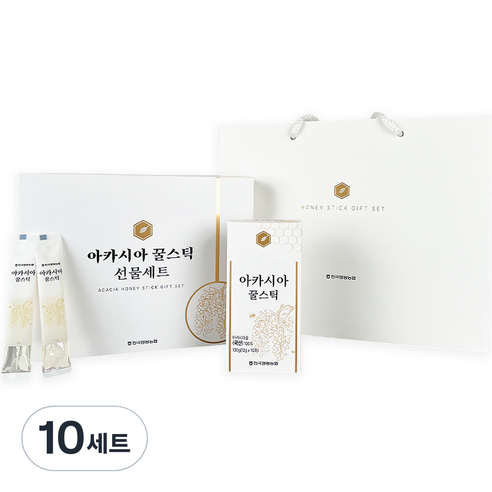 한국양봉 아카시아 꿀스틱 30p + 쇼핑백, 360g, 10세트
