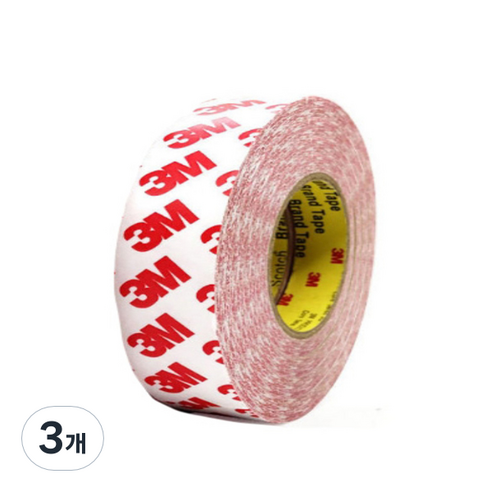 그루터기친구 3M 얇은 양면테이프 2.5cm x 50m, 3개