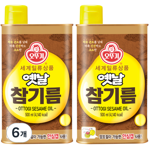 오뚜기 옛날참기름, 500ml, 6개