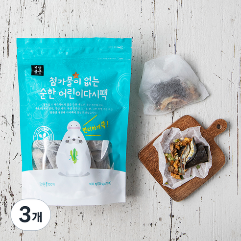 기장물산 첨가물이 없는 순한 어린이다시팩, 10g, 10개입, 3개