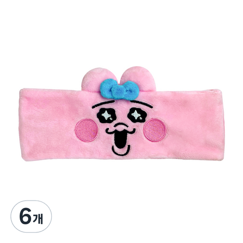 프루그나 빤쮸토끼 세안밴드, 혼합색상, 6개