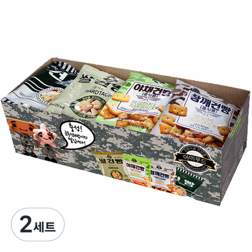 군대 건빵 3p + 쌀건빵 3p + 야채건빵 3p + 참깨건빵 3p 세트, 2세트