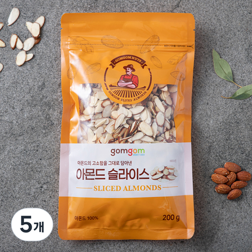 곰곰 아몬드슬라이스, 200g, 5개