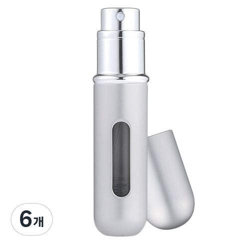 보니코니 새지않는 특허 향수공병 5ml, 실버, 6개