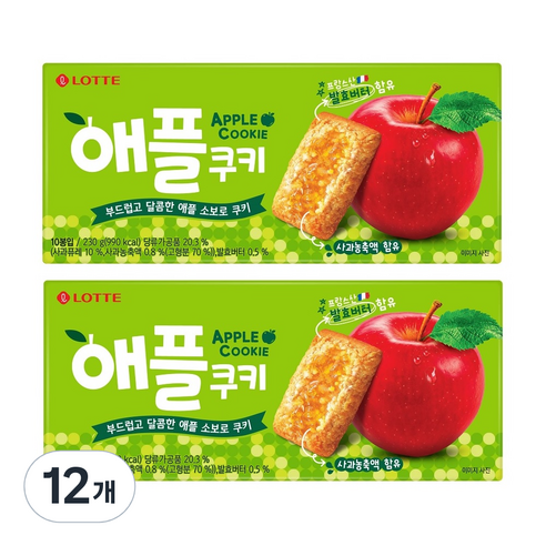 애플쿠키, 230g, 12개