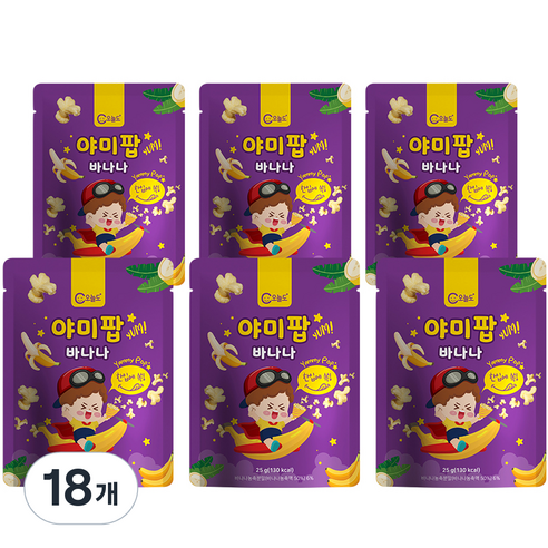 오늘도 아기과자 야미팝 25g, 바나나, 18개