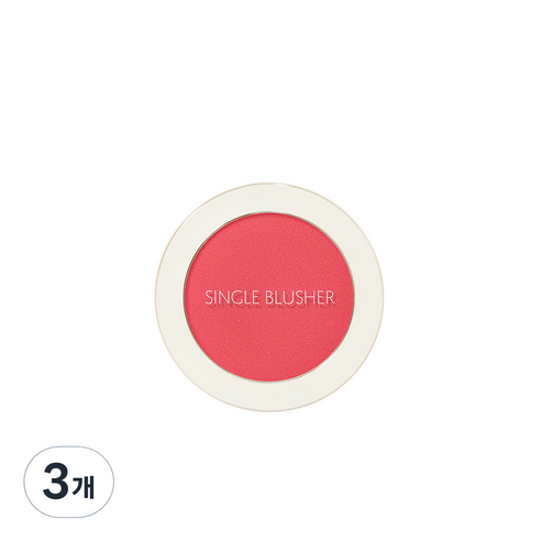 샘물 싱글 블러셔 5g, PK01 버블검 핑크, 3개
