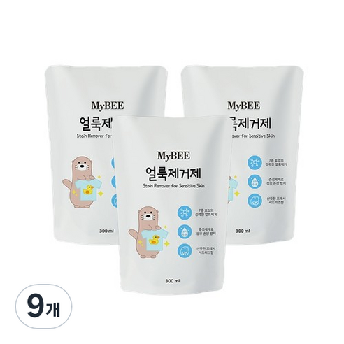 마이비 자연품은 유아 얼룩제거제 리필 300ml, 9개