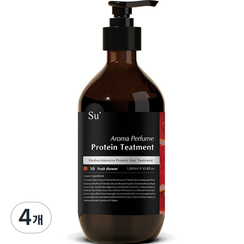 수오가닉 프루트샤워 트리트먼트, 4개, 1000ml