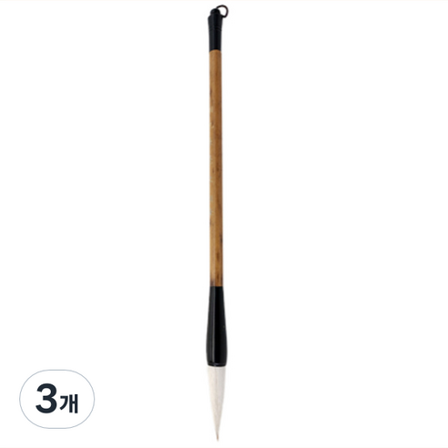 맑음 부드러운 고급서예붓 붓글씨용 흰색모, M, 3개