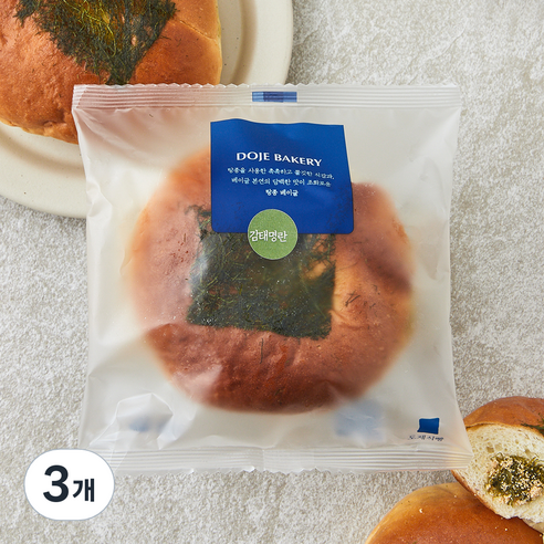 도제식빵 탕종 감태명란 베이글, 95g, 1개입, 3개