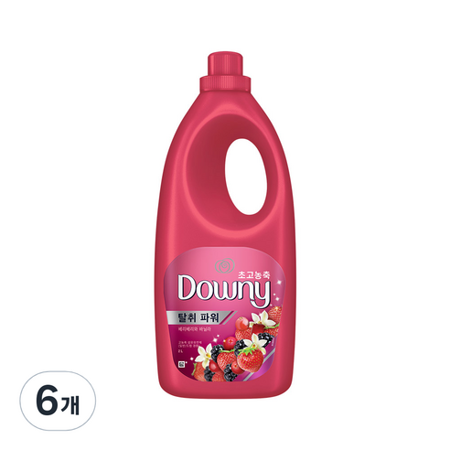 다우니 초고농축 섬유유연제 베리베리와 바닐라 본품, 2L, 6개
