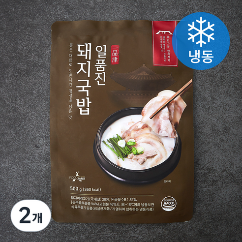 일품진 돼지국밥 (냉동), 500g, 2개