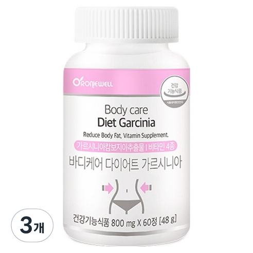 로니웰 바디케어 다이어트 가르시니아, 3개, 60정