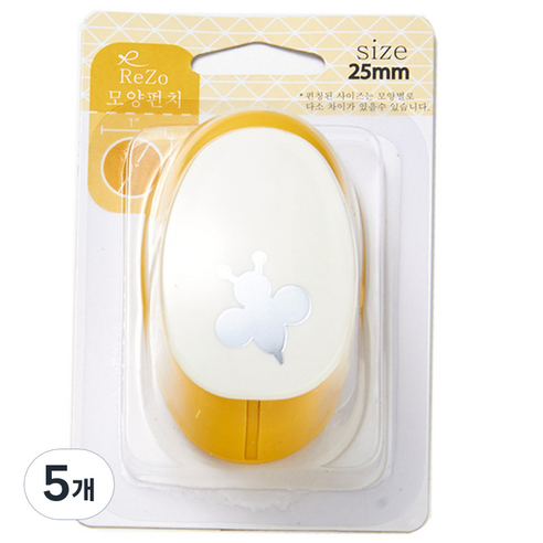 포코스 모양펀치 R-25, 꿀벌, 5개