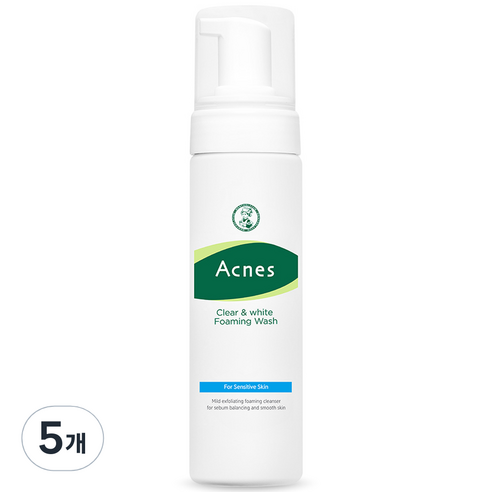 아크네스 클리어 앤 화이트 포밍워시, 130ml, 5개