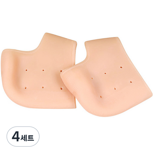 재니홈 뒷꿈치 각질 보습 케어 실리콘 양말 스킨 2p, 4세트, 2개입