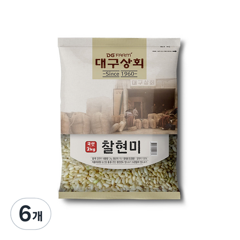 대구상회 찰현미, 2kg, 6개