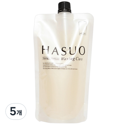 하수오 헤어용 왁싱큐어 500g, 투명, 5개