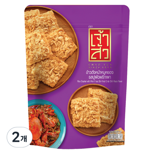 차오수아 자스민 라이스 크래커 크랩맛, 2개, 80g
