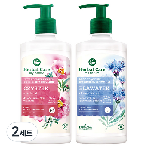 파모나 허벌케어 인티메이트 겔 여성청결제 시스투스 330ml + 콘플라워 330ml 세트, 2세트