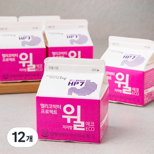 한국야쿠르트 윌 저지방 에코, 180ml, 12개