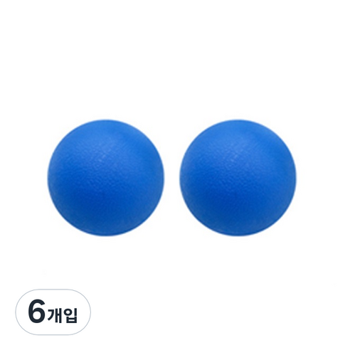 허브플러스 지압 싱글 마사지볼 블루, 6개입