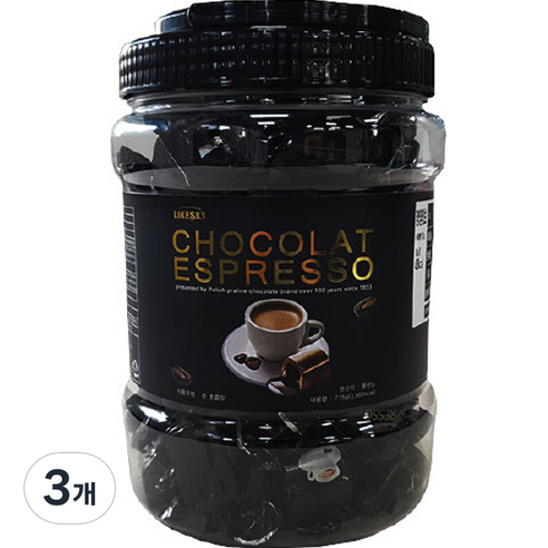 미에스코 쇼콜라 에스프레소 커피 준 초콜릿, 715g, 3개