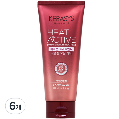 케라시스 히트 액티브 극손상 바르는 트리트먼트, 220ml, 6개